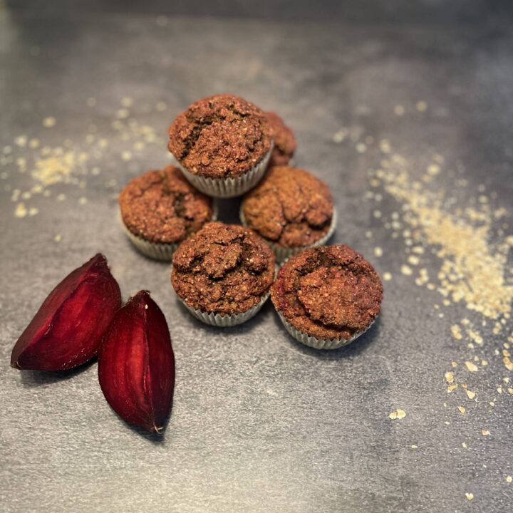 Gluten-free Beetroot & Walnut Muffins
