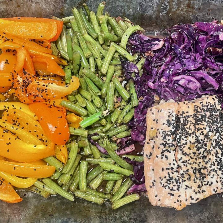 Japanese Salmon & Vegetable Tray Bake